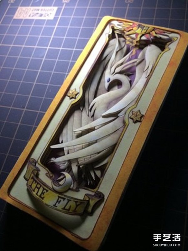 Pictures of the classic anime "Cardcaptor Sakura" Clow card paper sculptures