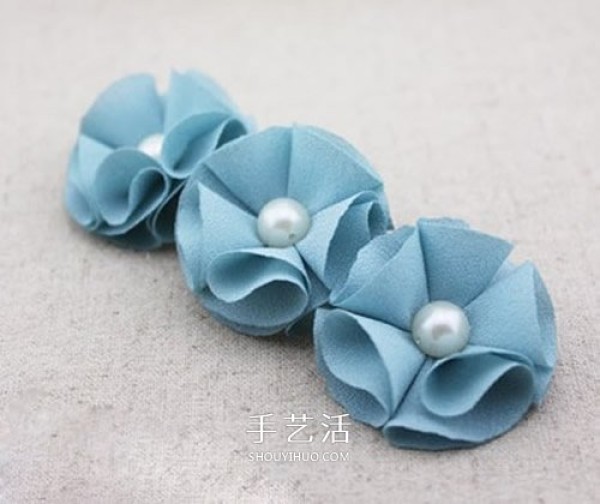 How to make chiffon flowers, homemade chiffon flower hairpin