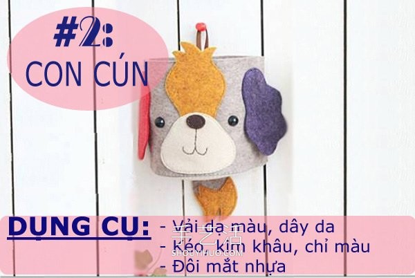 Homemade Childrens Day gift! Fabric handmade wall-mounted animal pen holder