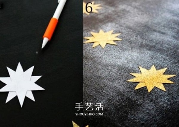 Starry sky pattern decorative painting DIY simple homemade starry sky painting decorative illustrations