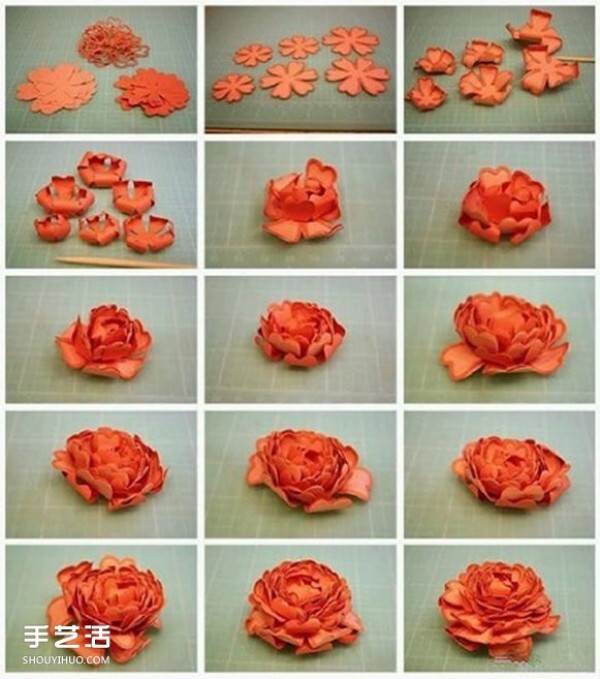 Illustrations of the making process of eight kinds of beautiful paper flowers and three-dimensional paper flowers