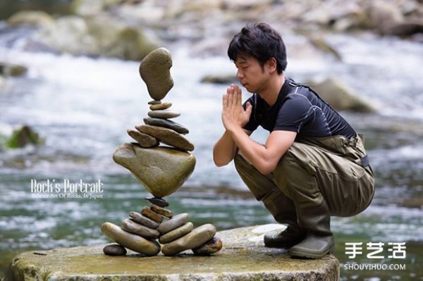 Artists resisting gravity and sound waves challenge stacking stone towers at high decibels