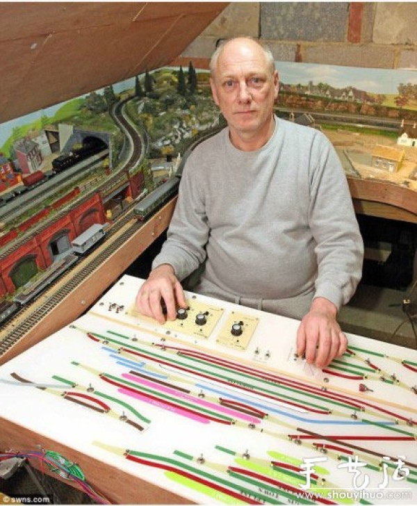 Handmade collection of a 61-year-old train fan