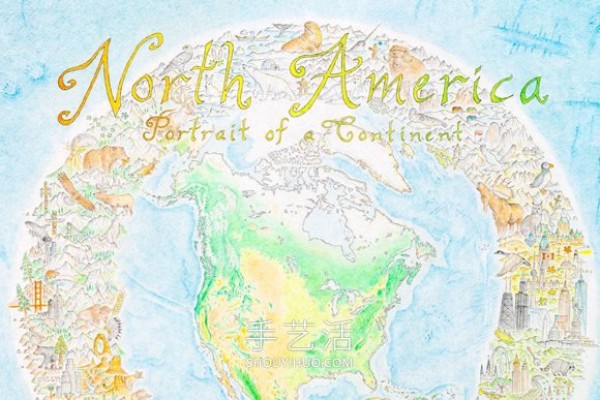 5 years! Anton Thomas draws giant colored pencil map