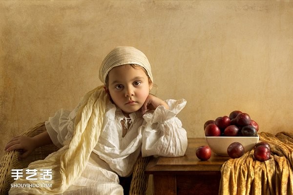 Childrens photography imitating world-famous paintings, very creative! 