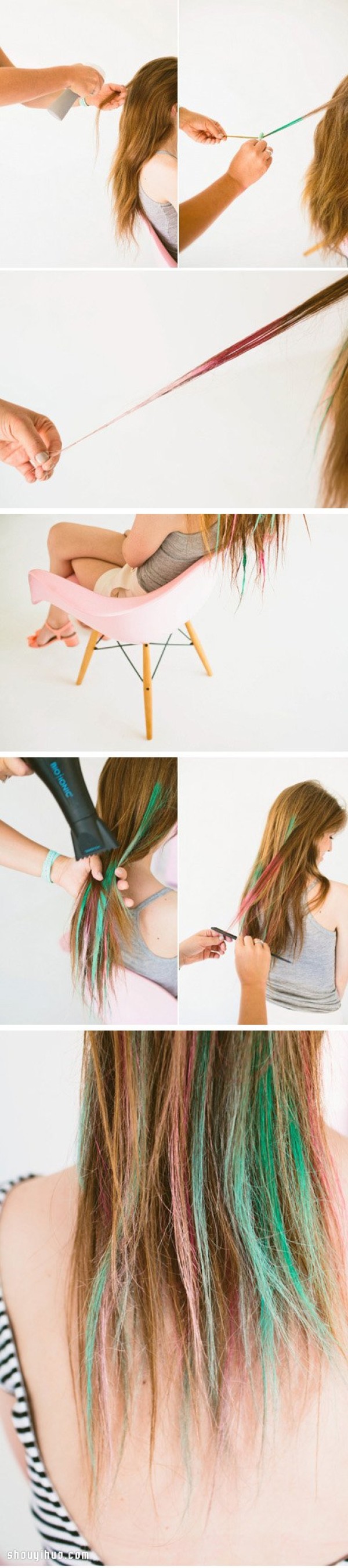 Hair Dye Chalk DIY Gorgeous Styling Highlight Effect Girls