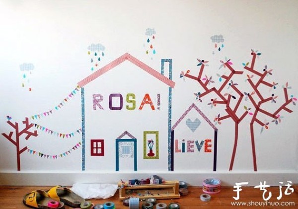 Teach you how to use washi tape to DIY beautiful personalized wall stickers