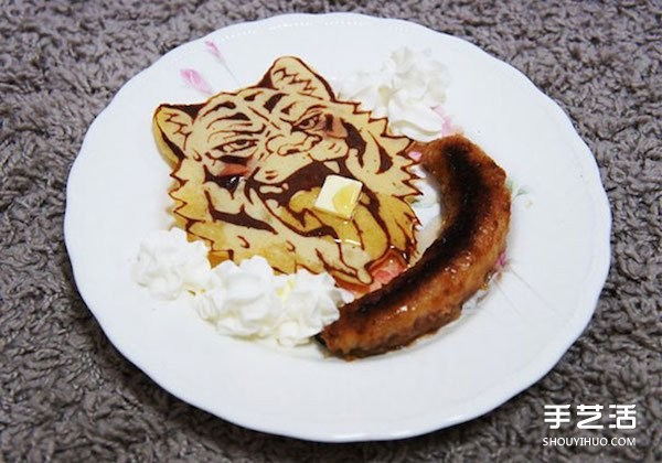 An edible canvas: How to make exquisite hand-painted tiger pancakes