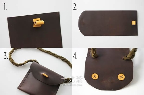 DIY Childrens Leather Shoulder Bag Illustration of How to Make a Small Animal Leather Bag