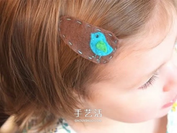 Make a childrens hairpin with a simple handmade fabric cartoon hairpin DIY