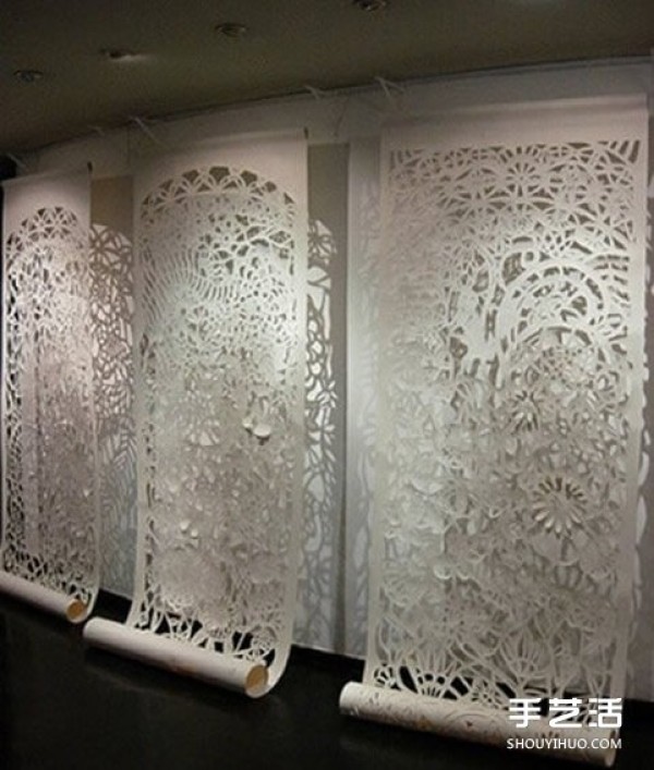 Pictures of complex paper carving works of art and exquisite paper carving works by novices