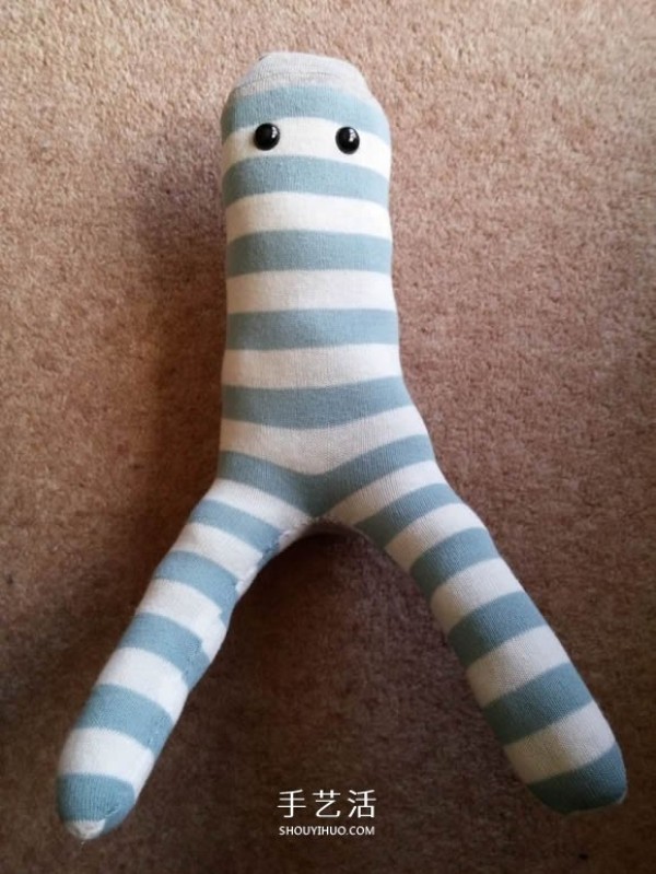 Simple homemade rag doll! Illustration of how to make sock monkey