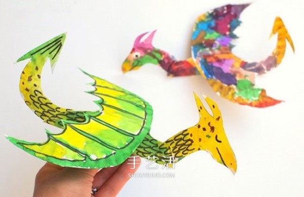 How to make a simple handmade Western dragon using waste materials for young children