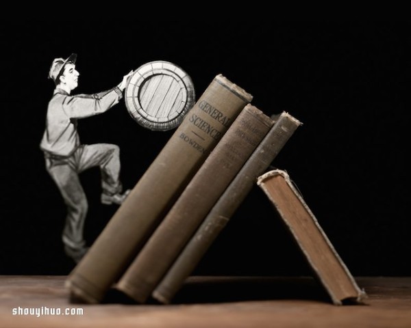 My book...comes to life! Interesting 3D paper-cut book art