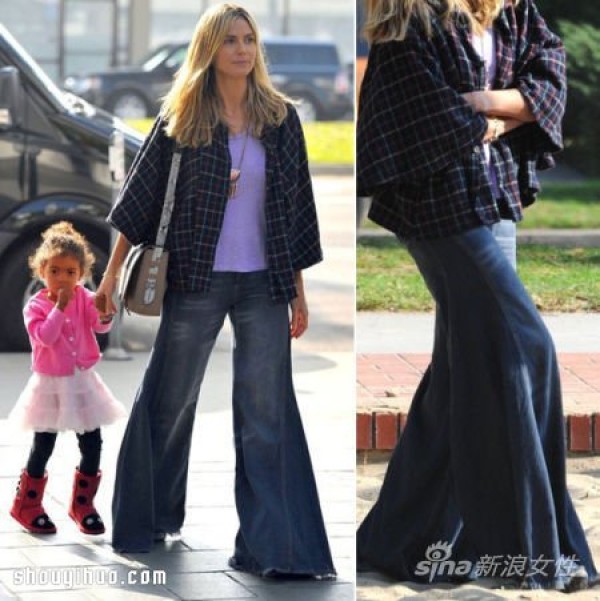 Bell trousers are back! Female celebrities demonstrate the fashionable style of bell bottoms