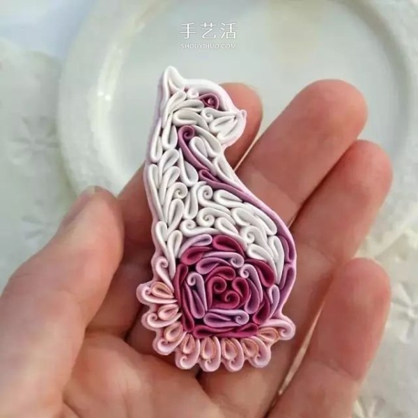 Like exquisite quilling paper! The charming soft clay animal works of the Russian girl