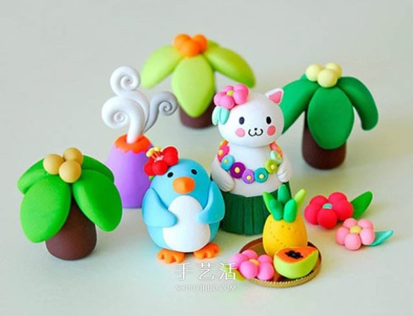 Simple and cute pictures of clay works, a complete picture of childrens clay works