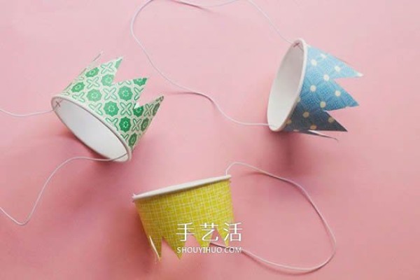 How to use disposable paper bowl waste to make a cute crown by hand