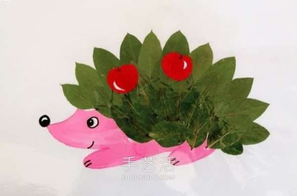 Simple tutorial on how to make leaf stickers with autumn hedgehogs