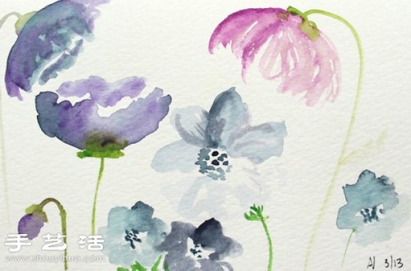 Watercolor Tutorial: Teach you how to paint various beautiful flowers in watercolor