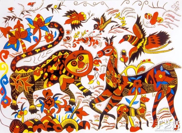 Appreciation of Ansai folk painting and art works