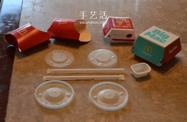 McDonalds packaging boxes are used to make a hand-made cool racing car model