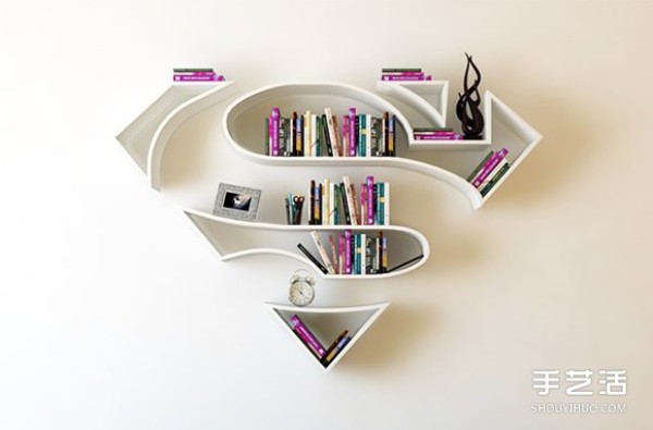 Knowledge is really power! Domineering superhero bookshelf design