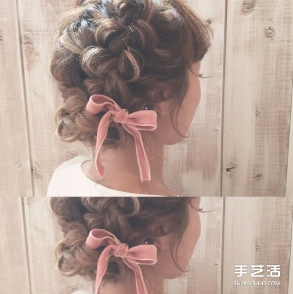 The combination of small and romantic bow hair accessories will induce your girlish heart