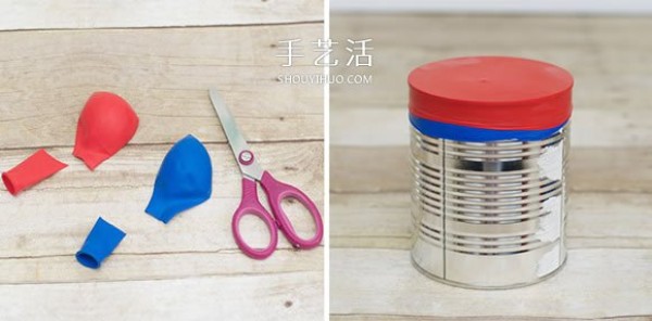 Tutorial on how to make toy drums from milk powder cans