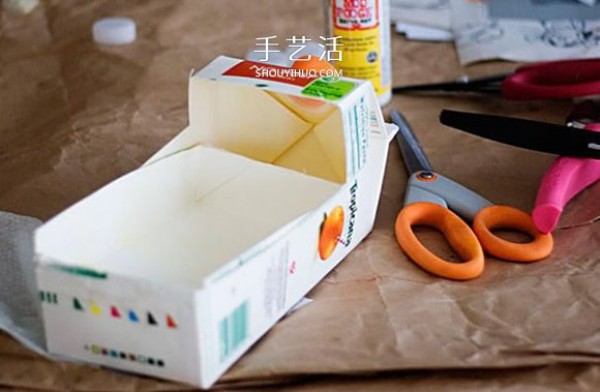 How to use juice box waste to make a toy car by hand