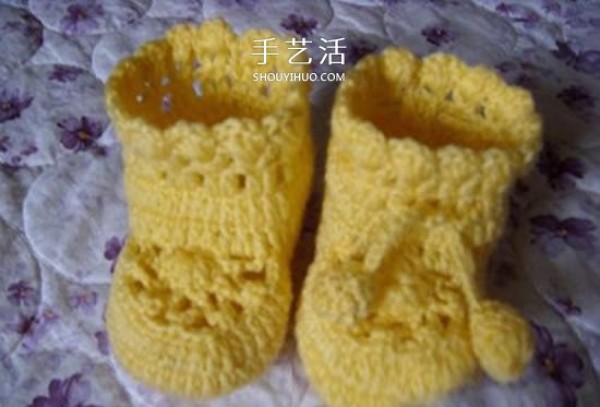 The weaving method of baby woolen warm shoes, the single color is already very good! 