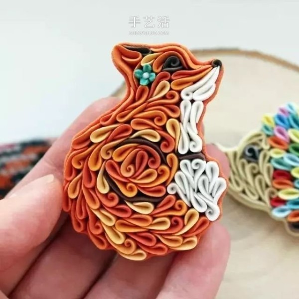 Like exquisite quilling paper! The charming soft clay animal works of the Russian girl