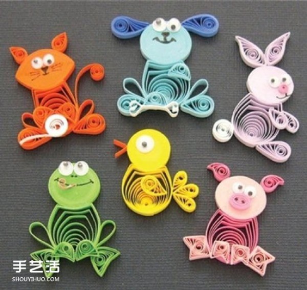 Simple and cute quilling paper pictures suitable for novice rolling paper patterns