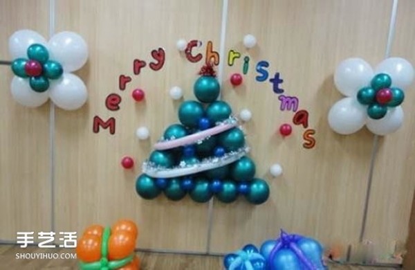 How to arrange Christmas wall decorations in kindergarten environment creation pictures