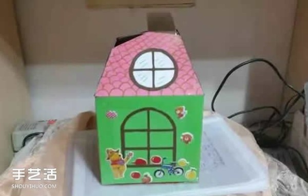 How to make a house from waste paper boxes, step by step for kindergarten to make a house from cardboard boxes