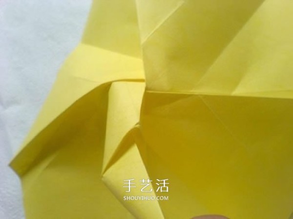 Detailed illustrations of folding PT roses, handmade PT rose origami tutorial