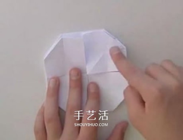 Flat rose folding diagram and combined flat rose origami tutorial