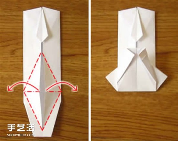 Illustrated tutorial for U.S. dollar origami short-sleeved T-shirt comes with a cute little tie