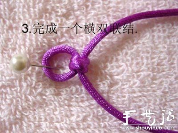 How to hand-weave ice flower knot bracelets