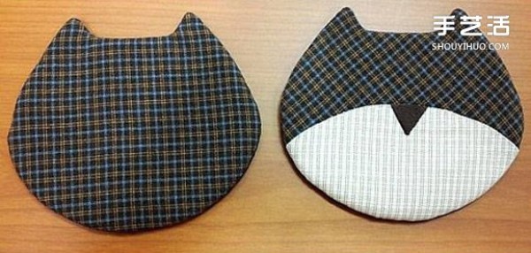 Non-woven cat head coin purse DIY fabric cat head coin purse production