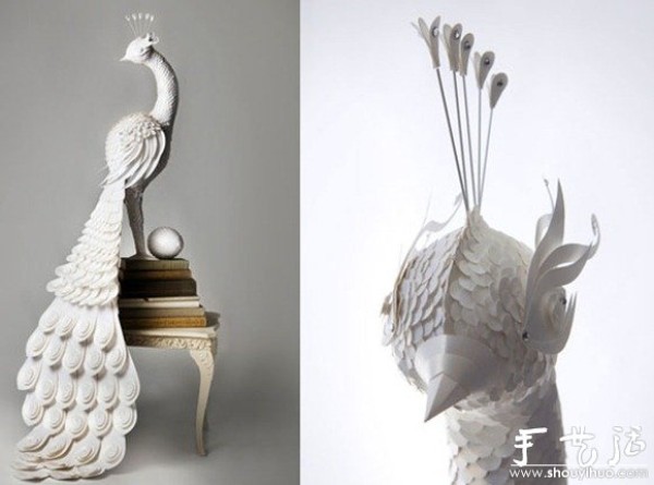 Exquisite and complex handmade paper sculptures