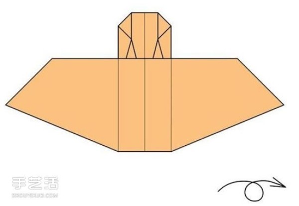 Illustration of the folding method of the origami sofa chair and the folding steps of the handmade sofa chair