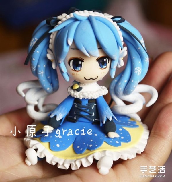 Cute Hatsune Pretty Girl Clay Doll Handmade DIY Illustrated Tutorial