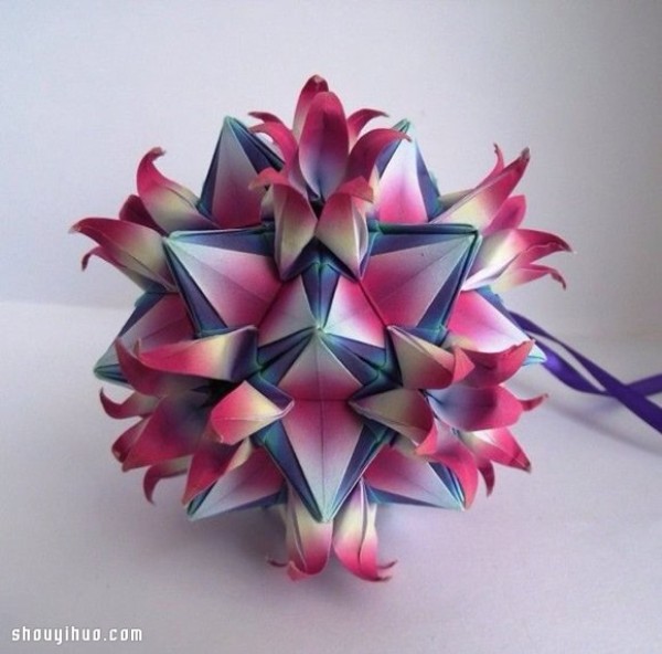 Appreciation of the beautiful handmade origami flower balls (2)