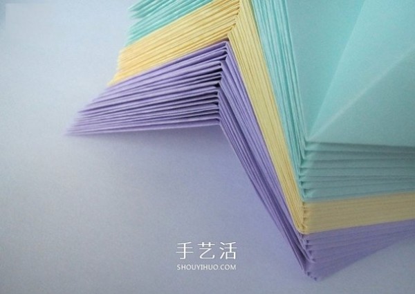 Detailed tutorial on folding paper flower balls, hand-made origami flower balls process diagram