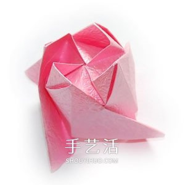 Detailed folding method of good-looking paper roses and instructions on how to fold handmade roses