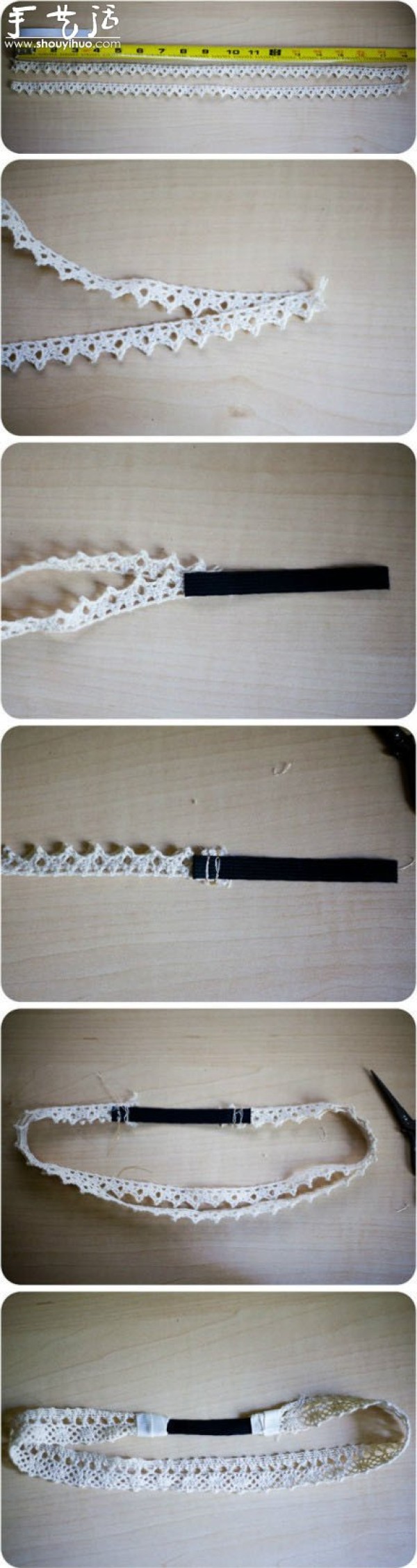 How to make headbands with lace bands