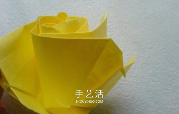 Detailed PT rose folding diagram and handmade PT rose origami tutorial