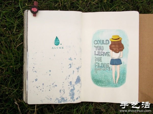 The hand-drawn diary of a cute girl turns out life is so beautiful