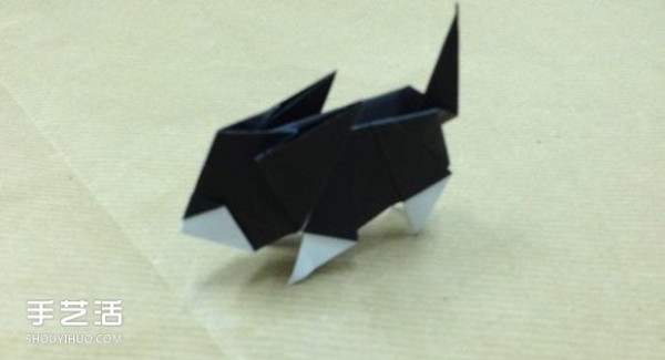 Small animal origami step-by-step diagram, using paper to fold small animals, illustrated method